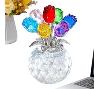 Figuras de - Rosa Colorida romántica decoración del hogar | Figuras de Flores de para decoración de Mesa - para Novia, mamá, Mujeres, día de la Madre, San Valentín, cumpleaños, Oficina