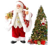Figuras De Santa Claus - Decoración Navideña, Estatua Navideña | Ornamento De Santa Festivo Que Contiene Instrumentos Musicales, Centro De Mesa De Jardín Interior Para La Ventana Del Estante Escritori