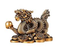 Figuras de signos del zodíaco chino dragón estatuas de dragón para decoración de interiores, estatua de dragón Feng Shui, Lucky Feng Shui Money Dragon Home Decor