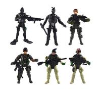 Figuras de soldado - Figuras de acción ABS de 3,54 pulgadas, juego de historia de 6 piezas para coleccionar | Juego de grupo para desarrollar habilidades sociales, colección de modelos educativos de