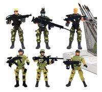 Figuras de soldado - Figuras de acción ABS de 3,54 pulgadas, juego de historia de 6 piezas para coleccionar | Juego de grupo para desarrollar habilidades sociales, colección de modelos educativos de