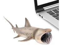 Figuras De Tiburones - Criaturas Marinas Realistas | Juguetes del Océano del Animal Mar Tiburón Peregrino | Figuras Educativas para Niño Niña, 21 Cm, Proceso De Fundición Manual, Material PP,