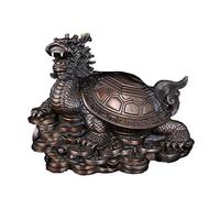 Figuras de Tortuga de dragón, Adornos de Cobre Feng Shui para Sala de Estar, Manualidades de Tortuga de la Suerte, Accesorios de decoración de Escritorio de Oficina en casa de Animales decoración del