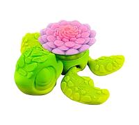 Figuras de Tortugas | Tortugas Impresas en 3D Que Brillan en la Oscuridad | Articulada Antiestrés Figura Animal para Adultos, Hombres, Mujeres, Escritorio, decoración, Regalo