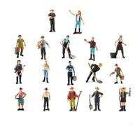 Figuras de tren modelo de escala HO Personas para escenas de granja, personajes pintados, figura de granjero, pastor, modelo, persona, simulación realista, humanos de pie (ZQ372)