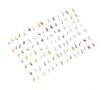 Figuras de viajero sentado a escala 1:87, 100 piezas para modelo para vagones, trenes, autobuses, casas y aplicaciones de escena de fondo (100 piezas)