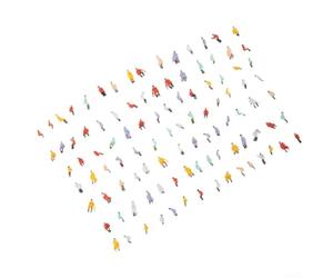 Figuras de viajero sentado a escala 1:87, 100 piezas para modelo para vagones, trenes, autobuses, casas y aplicaciones de escena de fondo (100 piezas)