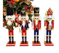 Figuras Decorativas de Cascanueces para la Decoración Navideña 4 Piezas de | Figuritas Cascanueces Decorativas Para Cocina Estilo Granja Oficina Dormitorio Exterio Modelo B