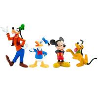 Figuras Decorativas Mickey, Donald, Goofy y Pluto- Set 4 Muñecos Disney Estilo Clásico - Figuras Coleccionables para Regalo Infantil, Tarta Cumpleaños y Decoración. 7cm a 10cm