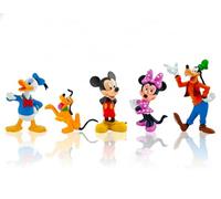 Figuras Decorativas Mickey, Minnie, Donald, Goofy y Pluto- Set 5 Figuras Disney Estilo Clásico - Figuras Coleccionables para Regalo Infantil, Tarta Cumpleaños y Decoración. 7cm a 10cm