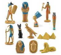 Figuras del Antiguo Egipto, 12 Piezas, Juego de Figuras de la Diosa del Dios Egipcio del Antiguo Egipto, Juego de Estatuas en Miniatura de PVC, Suministros (Antiguo Egipto)