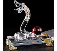 Figuras del zodiaco chino de 12 cm, cristal de doce estatuas de animales del zodiaco, decoración del hogar, oficina, regalo ideal de Año Nuevo chino, colección de perros, decoración única