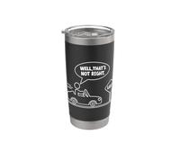 Figuras divertidas de palo hombre sarcástico bien eso no es correcto Vaso térmico de acero inoxidable de doble pared