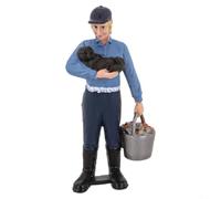 Figuras en miniatura de granjero y pastor para modelos de ferrocarriles que apoyan la construcción de diseño de escala HO N Z O (ZQ 697)