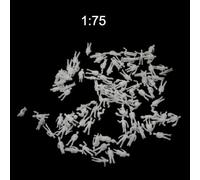 Figuras en miniatura de plástico sin pintar en escala 1 75, juego de 100 para maquetas de ferrocarriles, fabricación de mesas de arena y decoración de escenas