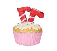 Figuras en miniatura de resina de muñeco de nieve de Papá Noel para crear mundos de cuento de hadas de temporada y decoración de mesa (C)