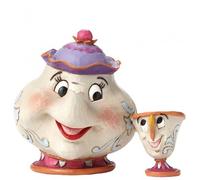 Figuras Enesco Disney: Mrs. Potts y Chip de La Bella y la Bestia