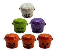 Figuras espeluznantes de cubo de Boo, mini cubos de nostalgia de Halloween, cubos retro boo para decoración de cubo de calabaza de Halloween, accesorios de evento de truco o trato para decoración del