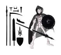 Figuras Esqueleto - ABS 13 Cm | Escultura Con Sombrero Y Capa Figura Articulable | Modelo De Montaje Herramienta De Batalla Para Niños Niñas | Juguete Coleccionable Para Exhibición Sala De Juegos Y Di