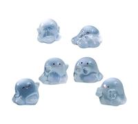 Figuras fantasmales de Halloween que brillan en la oscuridad, 6 piezas, decoraciones creativas de resinas, decoración creativa de la habitación de los niños, figura fantasmal que brilla en la