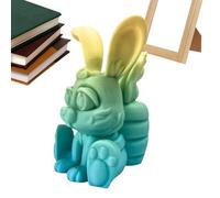 Figuras genéricas de huevos de Pascua, huevos de conejo impresos en 3D,Decoración de la figura de conejo del festival | Huevos de conejo Portátiles Sobers de Cesta de Pascua para Amigos Niñas Niños