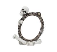 Figuras genéricas esqueletos Halloween espejo escultura Spooky marco decoración decorativa resina foto forma creativa y un concepto de marco esqueleto, estas figuras soporte de mesa