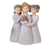 Figuras hermanas - 3 hermanas de resina, 8 x 6,5 x 3 cm, personajes amigos | Inconfundible accesorio decorativo para amigos, colección, artesanía, escultura de mesa como centro de mesa, Jub