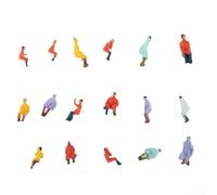 Figuras humanas sentadas a escala 1:87, 100 piezas para modelos de tren, diaramas, interiores de autobús y necesidades de representación de multitudes de fondo (200 piezas)