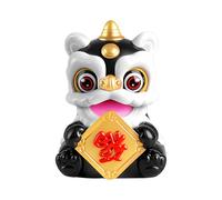 Figuras lindas del salpicadero del coche,Año Nuevo Chino Solar Energía León Danza Escritorio Decoraciones | Decoraciones Del Tablero De Automóviles,para Camiones Hogar Estantería Escritorio Alféizar