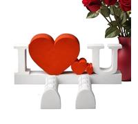 Figuras lindas genéricas | Modelo coleccionable corazón con articulaciones móviles | Figura de colección de San Valentín para biblioteca, oficina, tableta de coche y casa