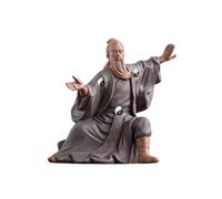 Figuras maestras de Tai Chi de arcilla morada china inspiradas en el zen, estatuas taoístas legendarias de Zhang Sanfeng, esculturas de adorno de Feng Shui hechas a mano para decoración del hogar y la