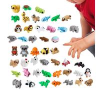 Figuras Mini De Animales - Juego De 40 Piezas De Pequeños Animales Articulados Decorativos | Figuras Flexibles Con Juntas Móviles Impresas En 3D Para Adultos Y Niñas Decoración Del Hogar Regalos De