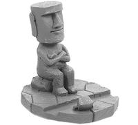 Figuras Moáis Estatua De La Isla De Pascua Estatua Moái Soporte para Celular Centros De Mesa De Pascua Portalápiz Resina Sintética Bandeja De Almacenamiento Gabinete De TV