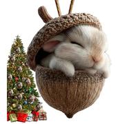 Figuras Navideñas De Animales - Decoración Divertida 3D de Bellota para el Hogar,Colgantes de Animales para el Árbol de Navidad - para Colgar en Pared Ventana Chimenea Puerta Salón Dormitorio Jardín