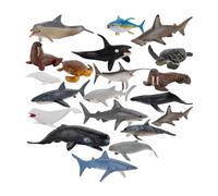 Figuras Océano Realistas PVC 6-9Cm | Detalle dientes tiburón, textura caparazón, pintura ecológica
