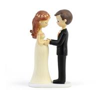 Figuras para Tarta de Boda, Modelos Divertidos y Románticos, 17 cm de Altura, Polirresina Pintada a Mano, Decoración Pastel Nupcial o Regalo para Novios, Regalantes (Figura Novia Embarazada)