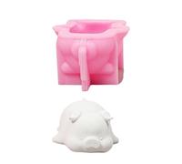 Figuras Piggy Moldes de Silicona para Velas Hecho a Mano Jabón Estatua Animal Moldes de Silicona para Resina Epoxi Molde de Silicona Para Hacer Jabón