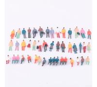 Figuras pintadas a escala HO 1:87, 200 piezas variadas de personas de modelo de pie y sentadas para diseños ferroviarios y dioramas de calibre OO