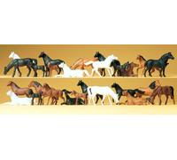 Figuras Preiser H0 (14407): 26 Caballos