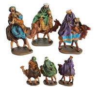Figuras Reyes Magos Belen como Figuras Belen Navidad 14 cm. 3 Reyes Magos con Camellos para Belenes De Navidad. Completa Tu Portal De Belen con Las Tres Figuritas De Los Reyes Magos. (Marrón)