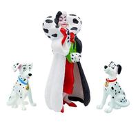 Figuras y Muñecos Disney Bullyland - Cruella de Vil y Dálmatas | Pack Figuras 101 Dálmatas Disney | Personajes Disney