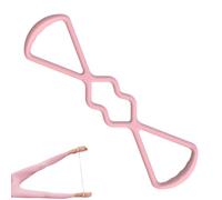 Figure 8 Resistance Band, Arm Exercise Bands Home Workouts, Non-Slip Yoga Pilates Pulling Rope Equipment for Women - Ideal for Wife, Mother, Girlfriend, Living Room, Dorm Use, 38x1.2x8cm Pink Blue