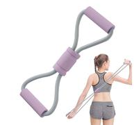 Figure 8 Resistance Band - Exercise Bands with Handles | Non-Slip Fitness Equipment | Portable Stretch Straps For Strength Training Muscle Building Toning Yoga Gym Travel Arm Shoulder Back Chest