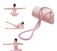 Figure 8 Resistance Band, Figure 8 Exercise Bands for Women Men, Fullbody Yoga Pulling Rope with Handles for Working out, Arm, Chest Expander, Back Training Elastic Ropes (Pink25lbs)