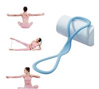 Figure 8 Resistance Band, Figure 8 Exercise Bands for Women Men, Fullbody Yoga Pulling Rope with Handles for Working out, Arm, Chest Expander, Back Training Elastic Ropes (Blue25lbs)