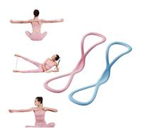 Figure 8 Resistance Band, Figure 8 Exercise Bands for Women Men, Fullbody Yoga Pulling Rope with Handles for Working out, Arm, Chest Expander, Back Training Elastic Ropes (15lbs+25lbs)
