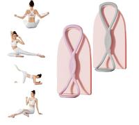 Figure 8 Resistance Bands with Handles - Unbreakable Chest Expander for Arms/Back, Luminous Fitness Band Portable Muscle Trainer for Beginners to Athletes (Pink 15p+Gray 35p)