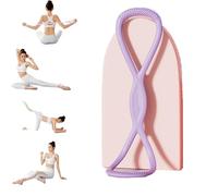 Figure 8 Resistance Bands with Handles - Unbreakable Chest Expander for Arms/Back, Luminous Fitness Band Portable Muscle Trainer for Beginners to Athletes (Purple 15p)