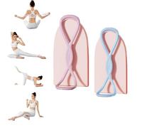 Figure 8 Resistance Bands with Handles - Unbreakable Chest Expander for Arms/Back, Luminous Fitness Band Portable Muscle Trainer for Beginners to Athletes (Blue 25p+ Pink 15p)
