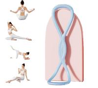 Figure 8 Resistance Bands with Handles - Unbreakable Chest Expander for Arms/Back, Luminous Fitness Band Portable Muscle Trainer for Beginners to Athletes (Blue 25p)